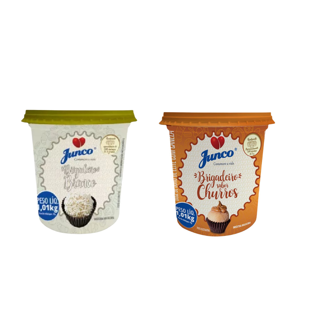Kit Festa Junco 2 Sabores Brigadeiro -Churros + Chocolate Branco