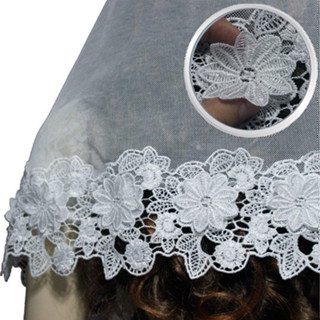 Véus Ccb 3d Flores Renda Larga 9 Cm - Envio Imediato! em Oferta na Shopee