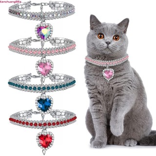 TIANCHUANG Coleira De Gato Strass Sem Descoloração Acessório Para Animais De Estimação Buldogue Francês Filhote De Cacho