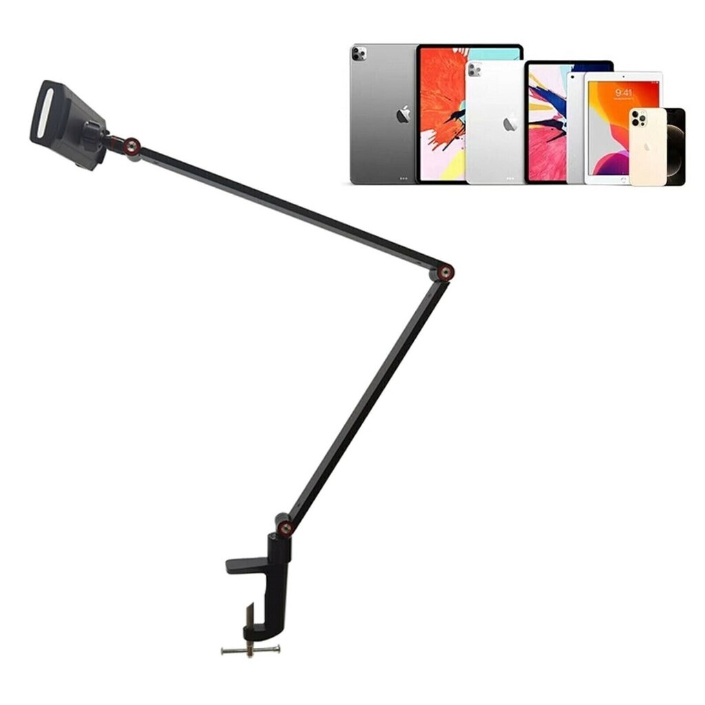 Suporte, Braço, Pedestal Articulado Mesa, Haste p/Tablet Ipad Pro, Samsung Galaxy S6, Tab A7, Celular Iphone