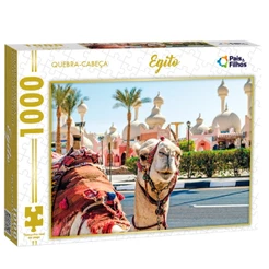 QUEBRA CABEÇA EGITO 1000 PEÇAS PAIS E FILHOS PUZZLE PAISAGEM TURÍSTICO CAMELO ÁSIA IGREJA MESQUITA &