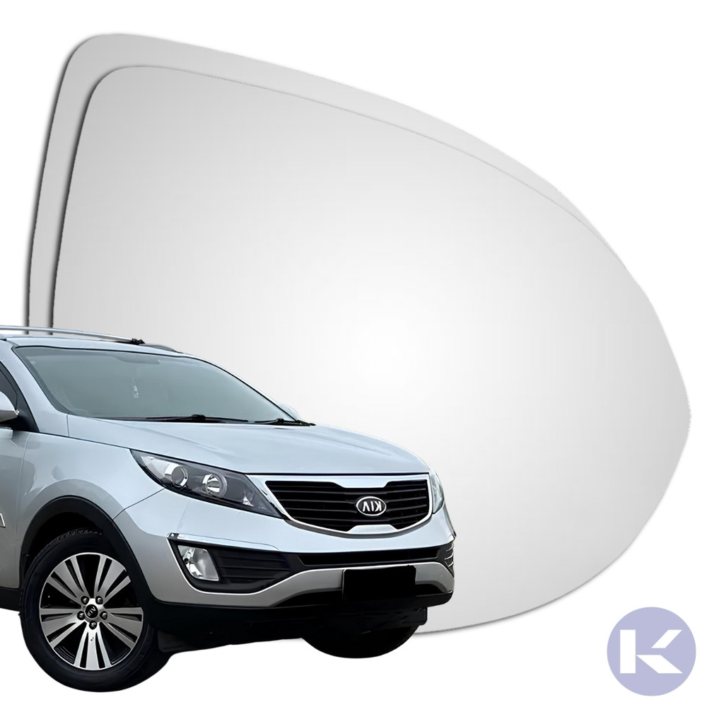 Lente Espelho Retrovisor Convexo Com Base Sportage 2011 a 2016