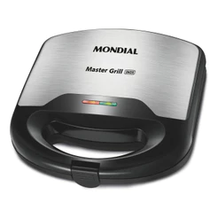 SANDUICHEIRA MONDIAL MASTER GRILL PREMIUM PRETA E INOX 127V