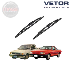 Par Palhetas Dianteiras Premium Chevy 500 (1983 a 1995) / Pampa (1982 a 1997) Limpador Para-brisa Original Vetor