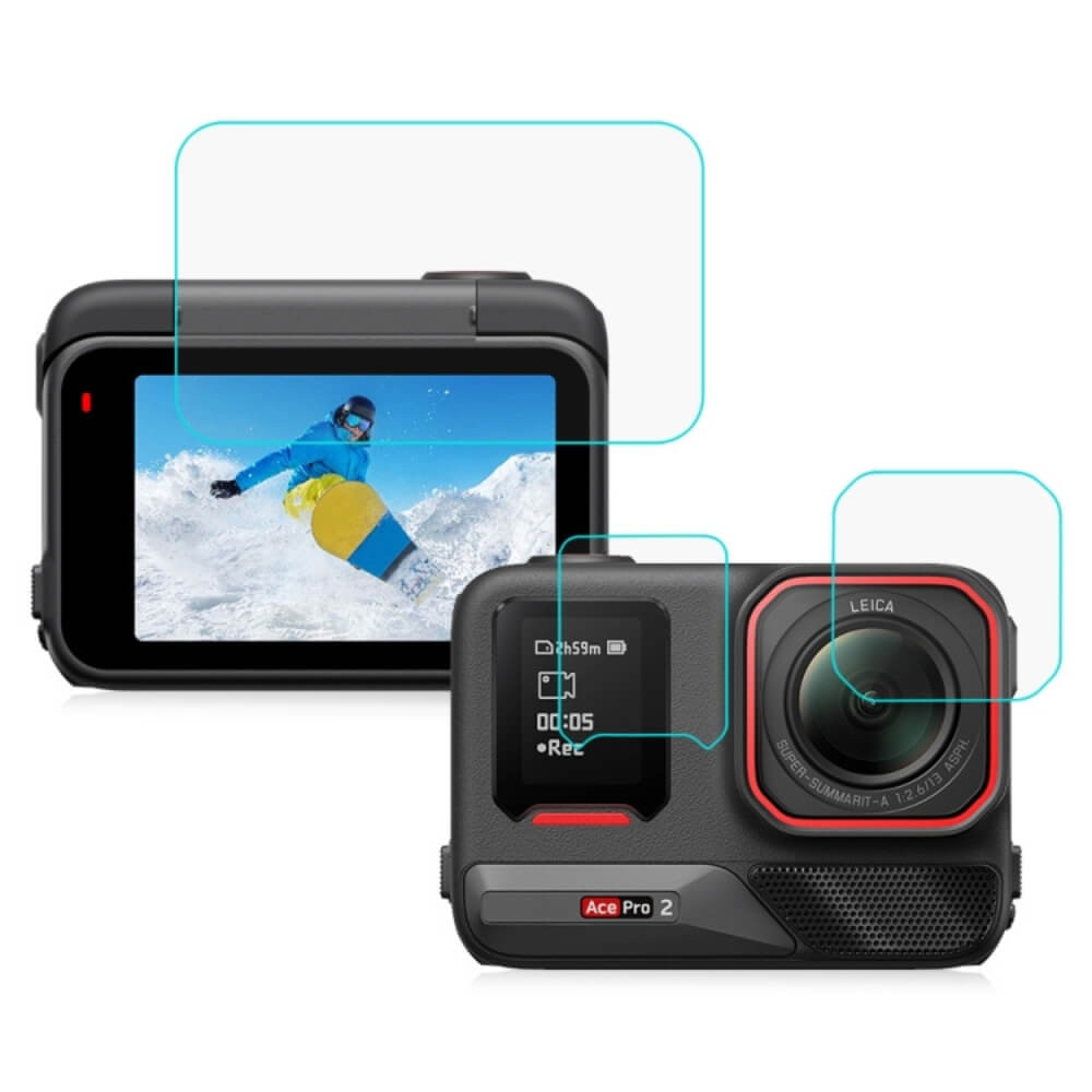 Película de Proteção para Insta360 Ace Pro 2 em Vidro Temperado - Telesin