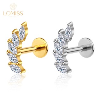 Lomiss Piercing Helix Tragus Conch Labret Aço Cirúgico Cluster 6 Zircônias em Oferta na Shopee
