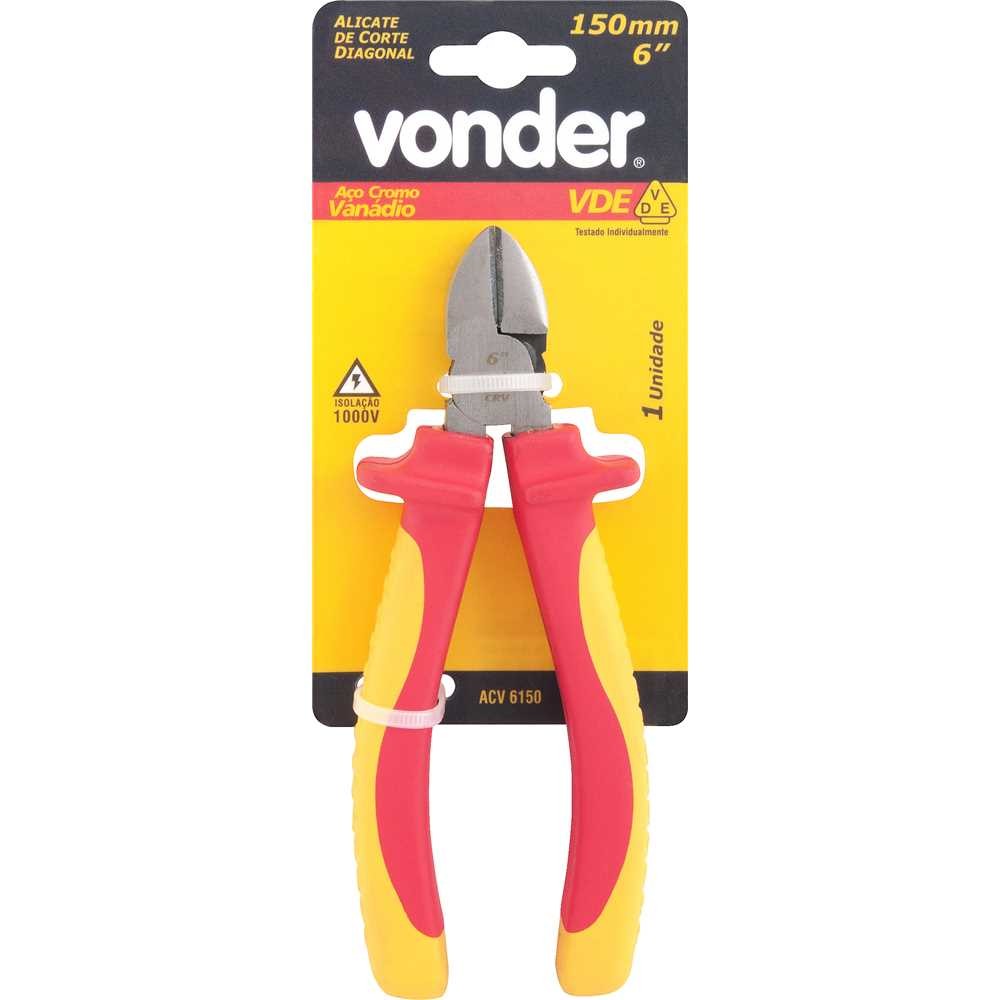 Alicate Corte Diagonal 160 Mm Isolação Até 1.000 V Vonder