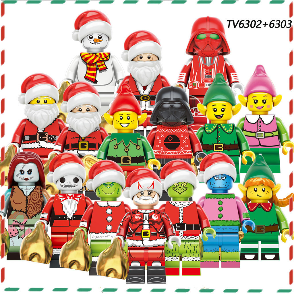 Brinquedos De Quebra-Cabeça Infantis Decorações De Natal Boneco De Neve Elfo Jack Montado Blocos De Construção Minifigur