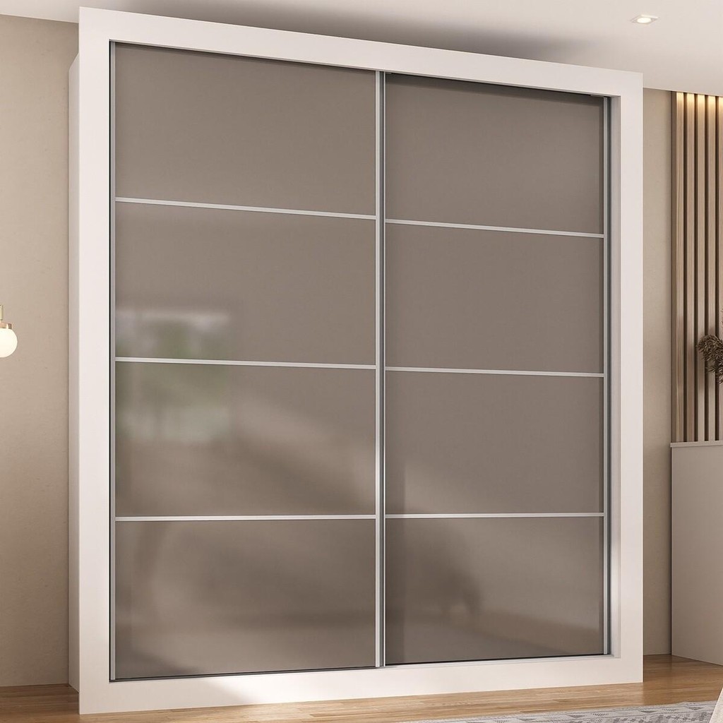 Guarda-Roupas Casal 2 Portas de Correr 4 Gavetas Alasca Multimóveis MP4311 em Oferta na Shopee