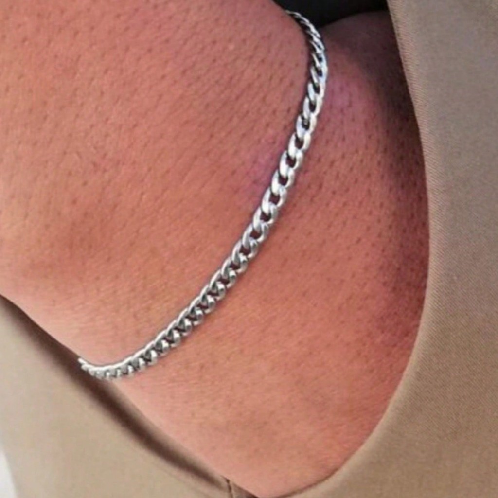 Pulseira de Aço inox 316L Masculina Prateada 1.1 Elo Gurmet em Oferta na Shopee