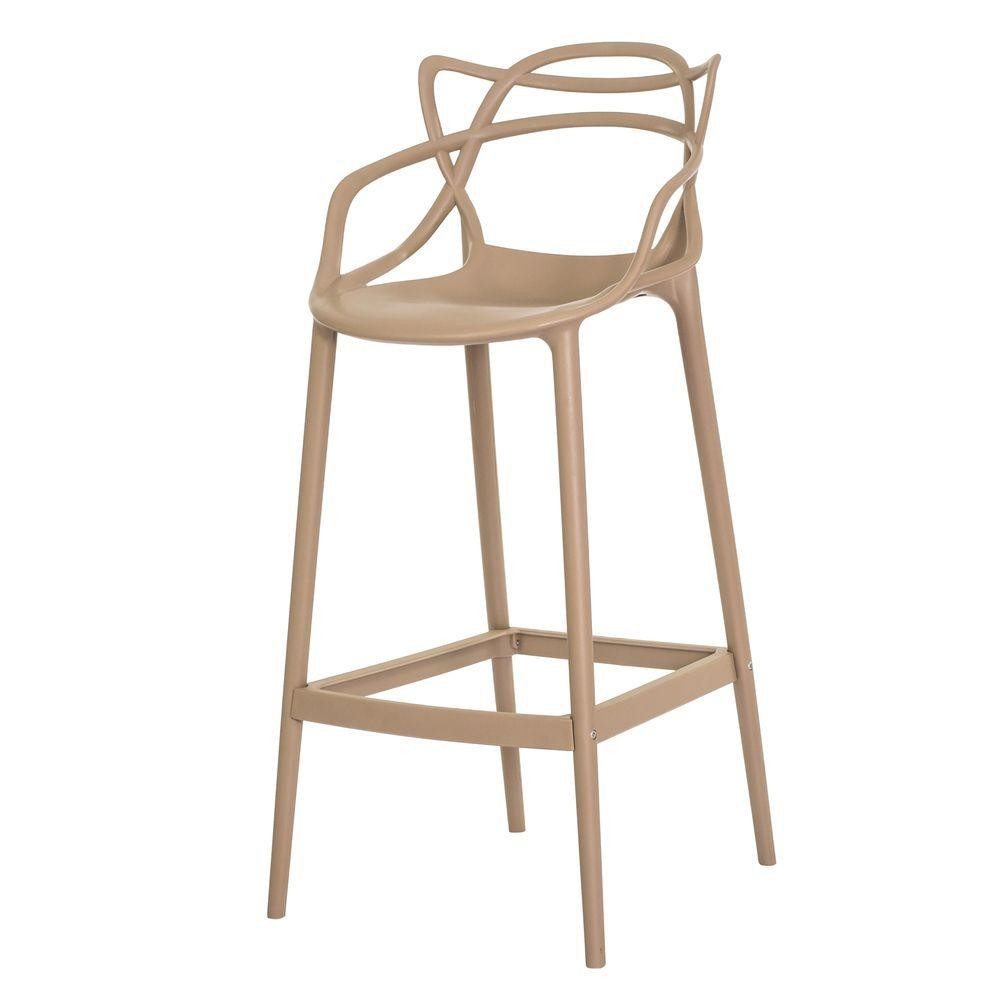 Banqueta Allegra Nude Polipropileno Cozinha Bar Bistrô em Oferta na Shopee