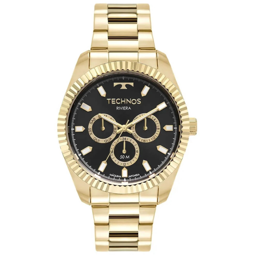 RELÓGIO TECHNOS MASCULINO DOURADO RIVIERA 6P79BZ/1P - Watches