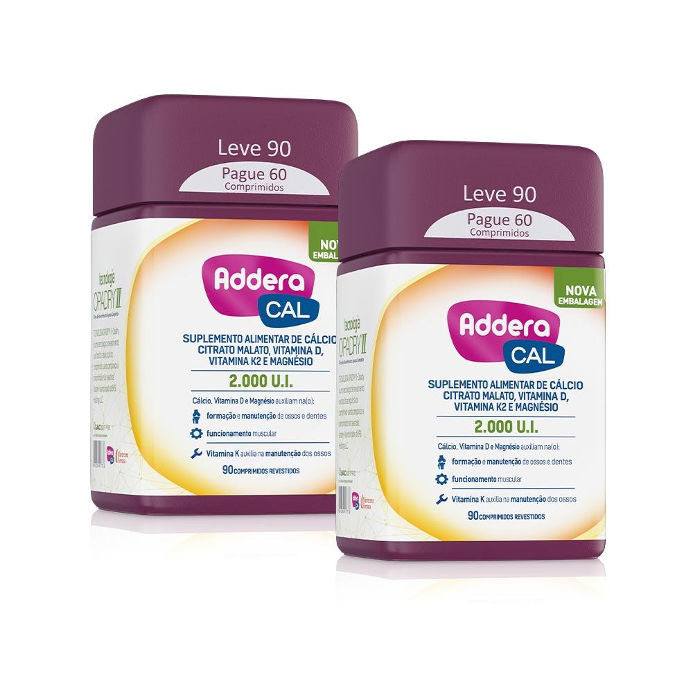 Kit Vitamina D Addera Cal 2.000Ui Com 90 Comprimidos em Oferta na Shopee