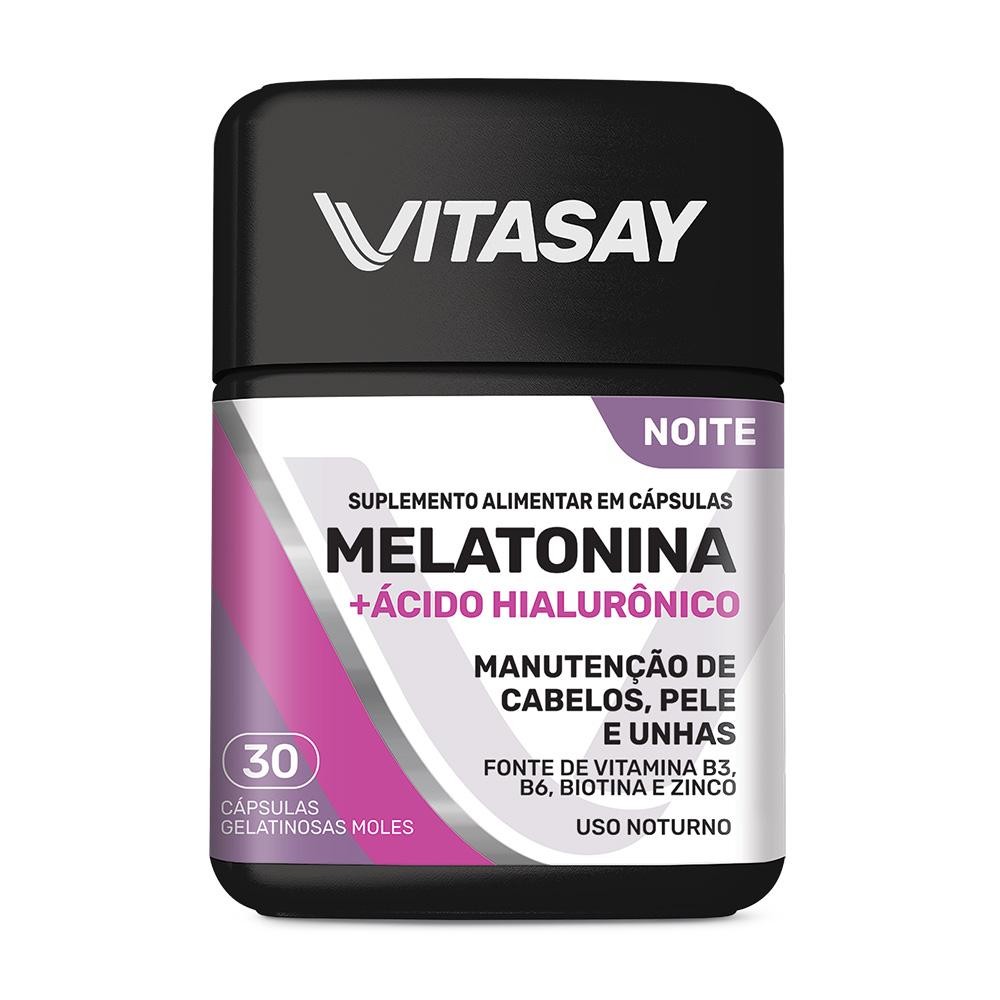 Suplemento Alimentar Melatonina + Ácido Hialurônico 30 Cáps em Oferta na Shopee