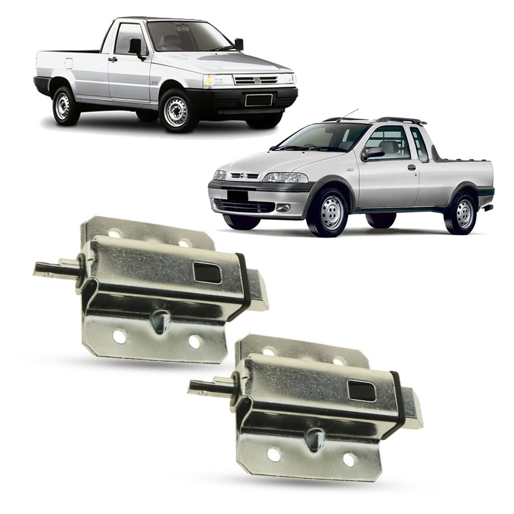 Par Fechadura da Tampa Traseira da Caçamba Fiat Strada 1999 2000 2001 2002 2003 2004 2005 2006 2007 Fiorino 1991 a 2004