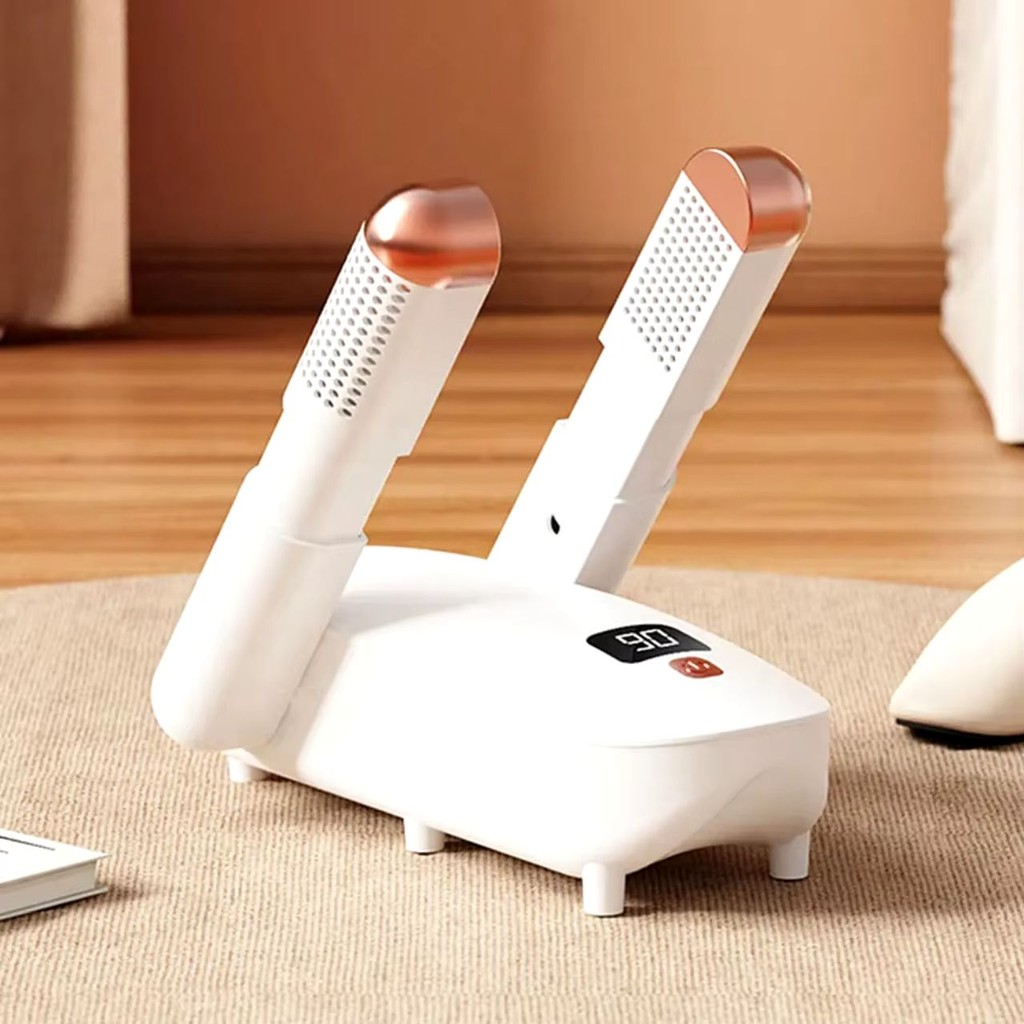 Secador de sapatos elétrico portátil com 4 modos de temporizador de ar elétrico para roupa e sapatos