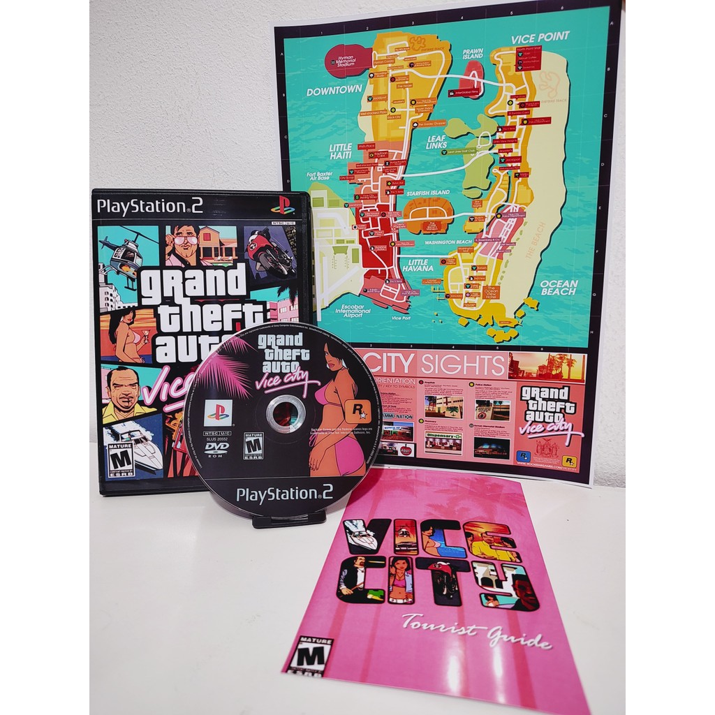 GTA Vice City PT-BR com Mapa / PS2
