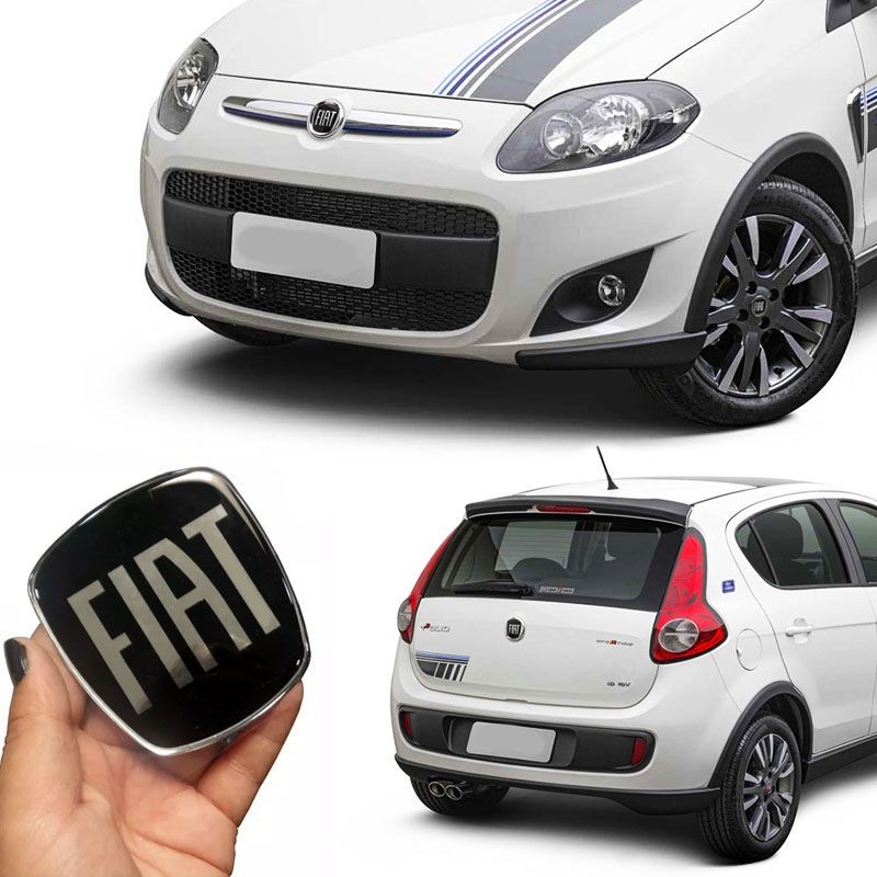 Emblema Dianteiro E Traseiro Palio Sporting Black Resinado