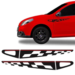 Kit Faixa Sandero Gt Line 2013 Lateral Modelo Original