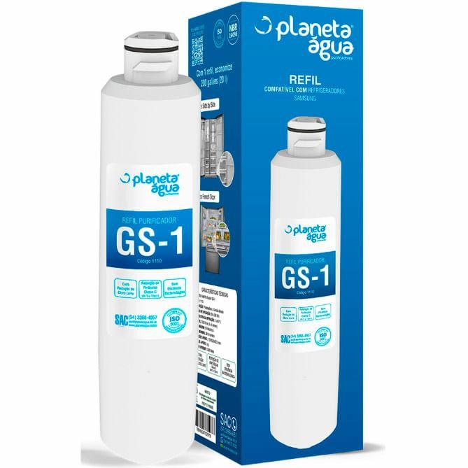 Detalhes do Refil Filtro Planeta água Interno GS-1 para Geladeira Refrigerador Samsung Side HAF-CIN/EXP