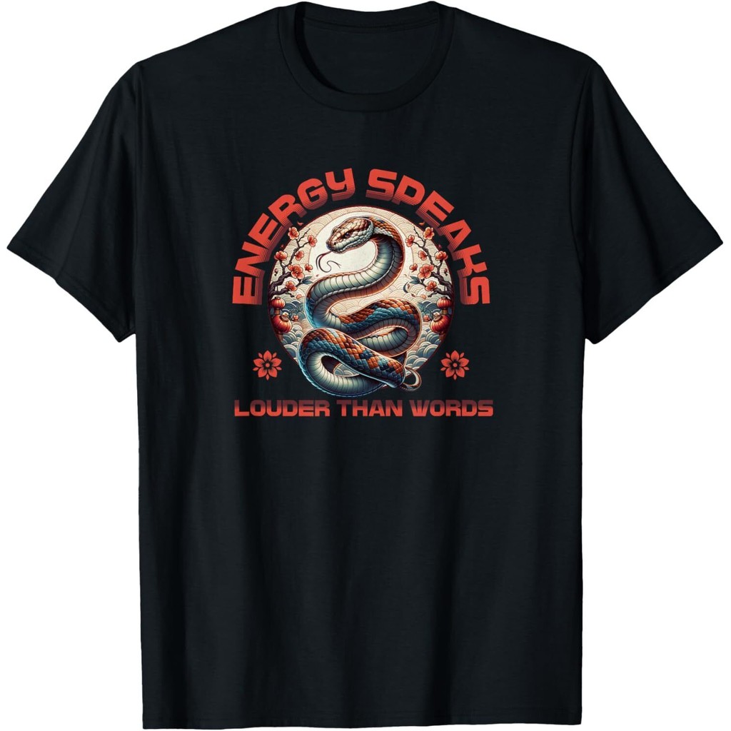 A Energia Fala Mais Alta Que As Palavras Camiseta Estética De Cobra