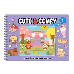 Cute & Comfy Super Extra Edição 01 - Livro de Colorir Adulto - Capa Dura Holográfica