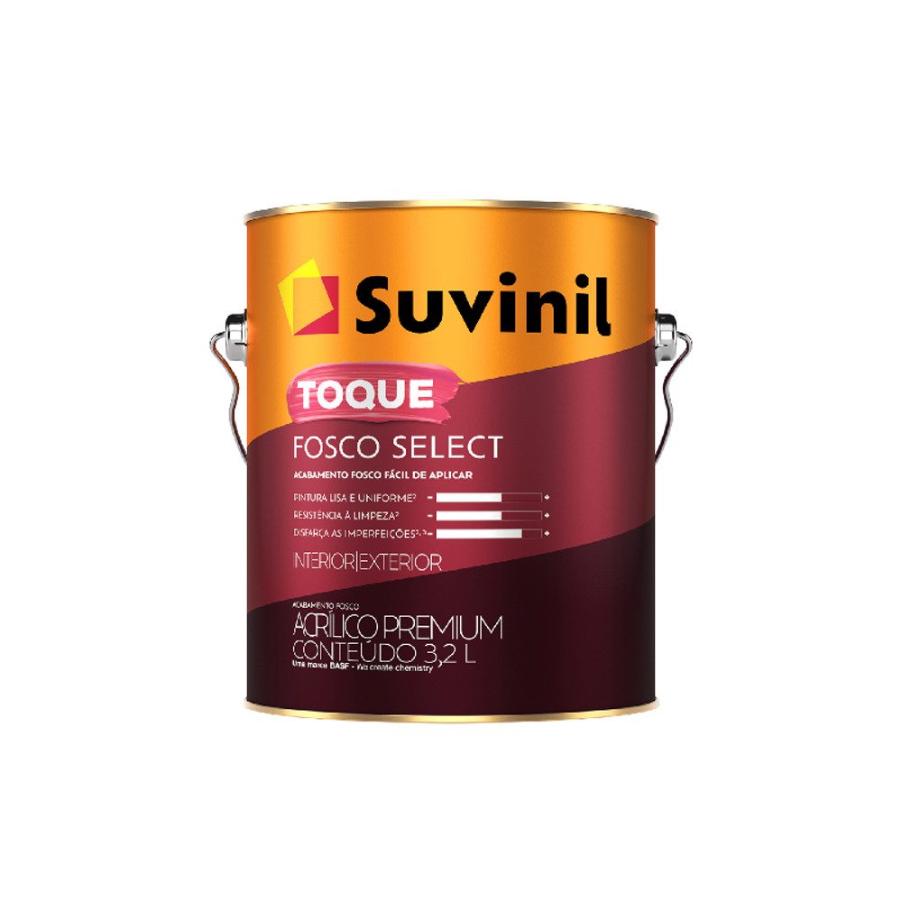 Tinta Toque Fosco Select Tons de Cinza Mais Vendidos 3,2L Suvinil