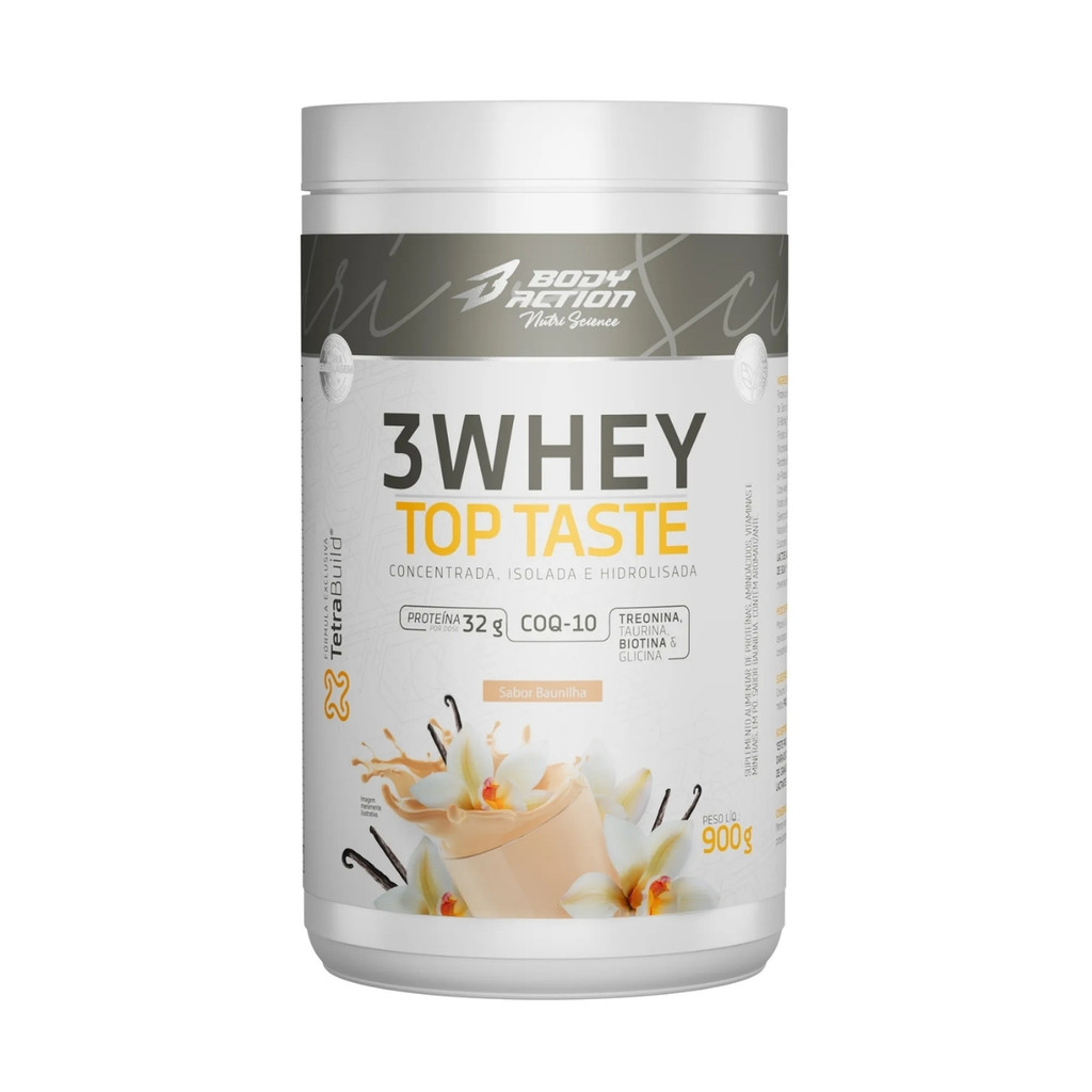 3 Whey Top Taste Pote 900g Bodyaction - Health