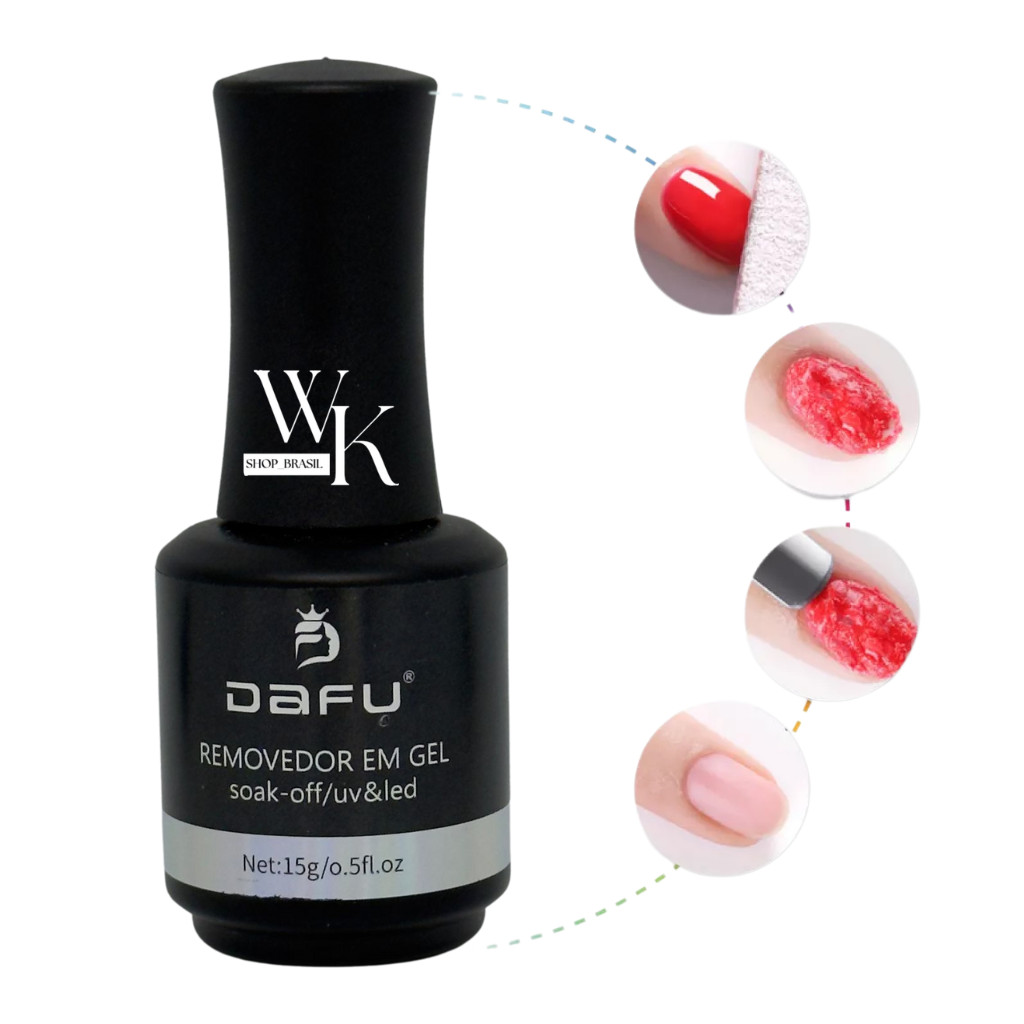 Removedor De Esmalte Em Gel 15ml - Dafu em Oferta na Shopee