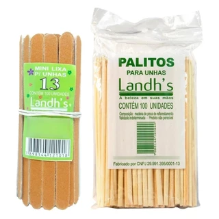 Kit 100 Lixas De Unhas Amarelas 13cm 100 Palitos 13cm Lixinha Manicure Pedicure Salão Esmalteria Lan
