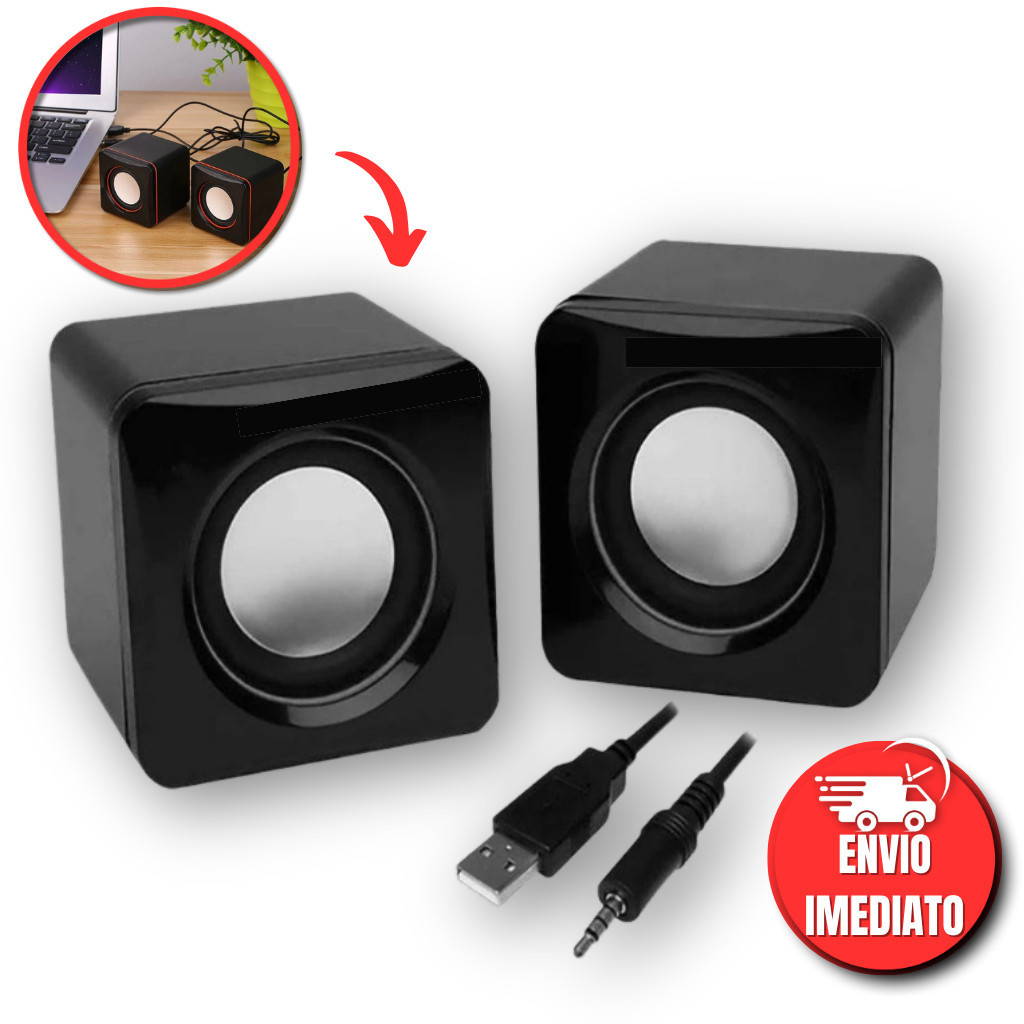 Caixa de Som Para Computador Duplo Alt Falante USB Notbook