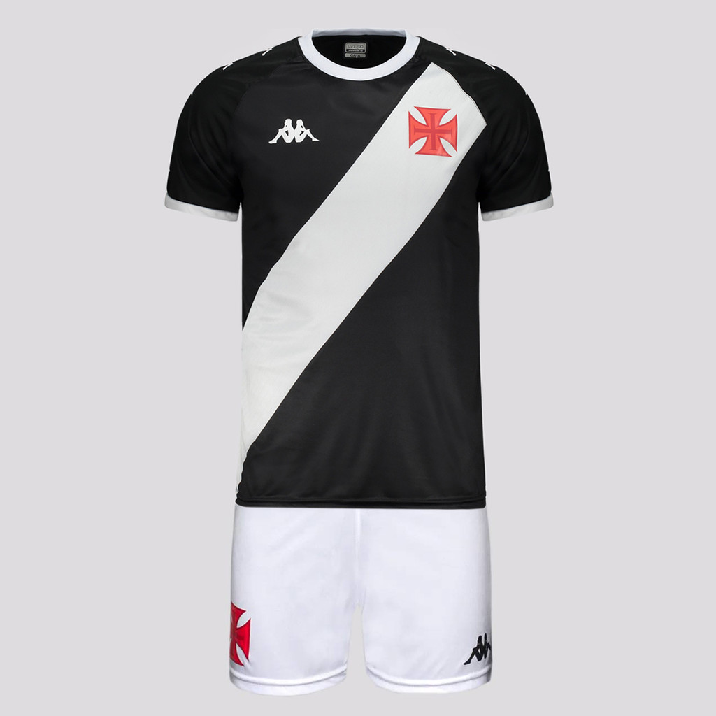 Kit Infantil Kappa Vasco Supporter Class Preto