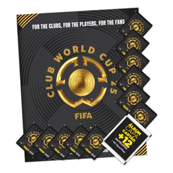Álbum FIFA Club World Cup 2025 Capa Mole + 12 envelopes (60 Figurinhas) - Mundial de Clubes
