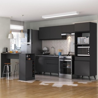 Armário de Cozinha com Bancada/Mesa Gourmet Veneza Multimóveis MP2174 em Oferta na Shopee