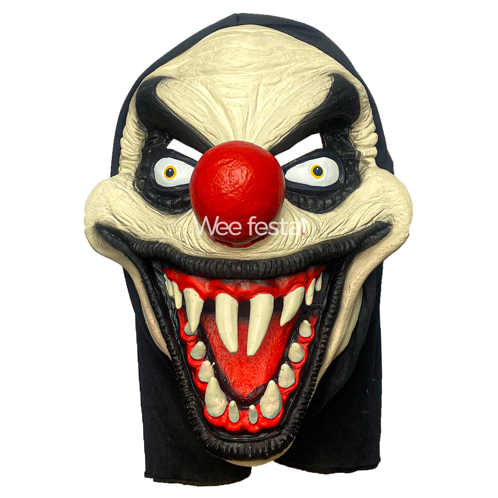 Máscara Látex Capuz Palhaço Bocão Diabolico Joker Coringa Festa Fantasia Halloween Carnaval Careta Terror