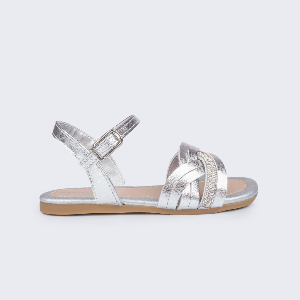 Sandália Infantil Tiras Cruzadas Strass  Pampili