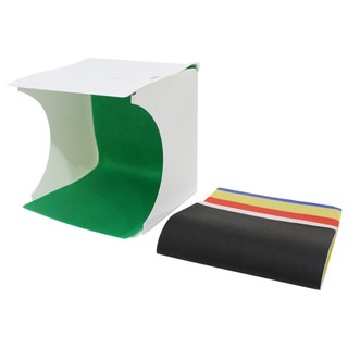 Estúdio Fotográfico Portátil 20x20cm 1 Barra Led 6 Fundos Bivolt em Oferta na Shopee