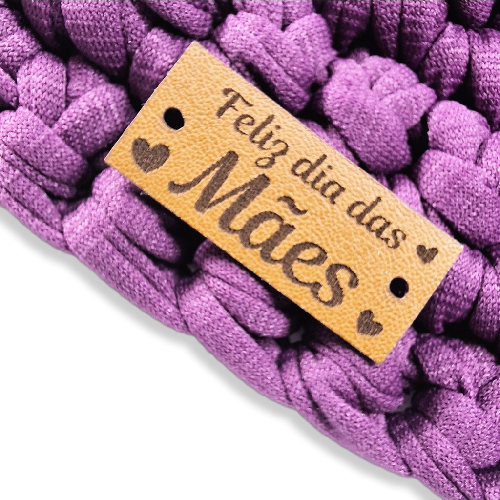 Feliz Dia Das Mães - Etiquetas Couro Sintético Gravado a Laser Pronto para uso 15-31
