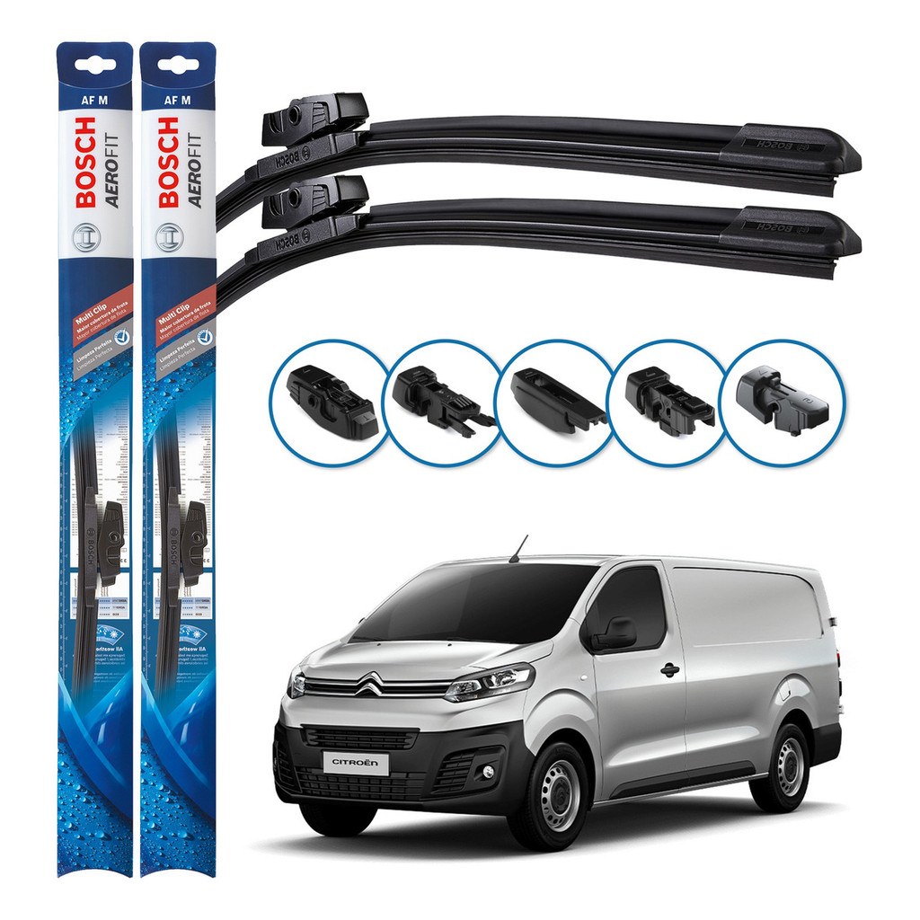 Par de Palhetas Limpador Parabrisa Multiclip Original Bosch Citroen Jumpy 2017 A 2024