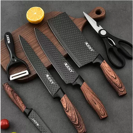 Facas Inox 6 Peças: Corte Perfeito! 🔪