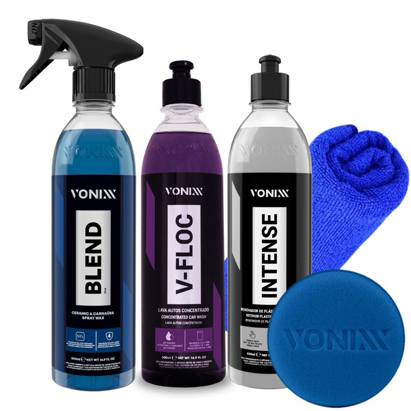 Kit Cera Blend Spray Shampoo V-floc Intense Revitalizador De Plastico Vonixx em Oferta na Shopee