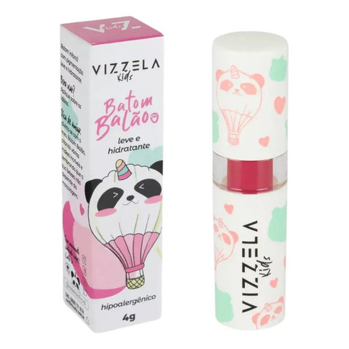Batom Infantil Balão Vizzela Vegana 4g Hidratante - Vizzela Cor Fantástico