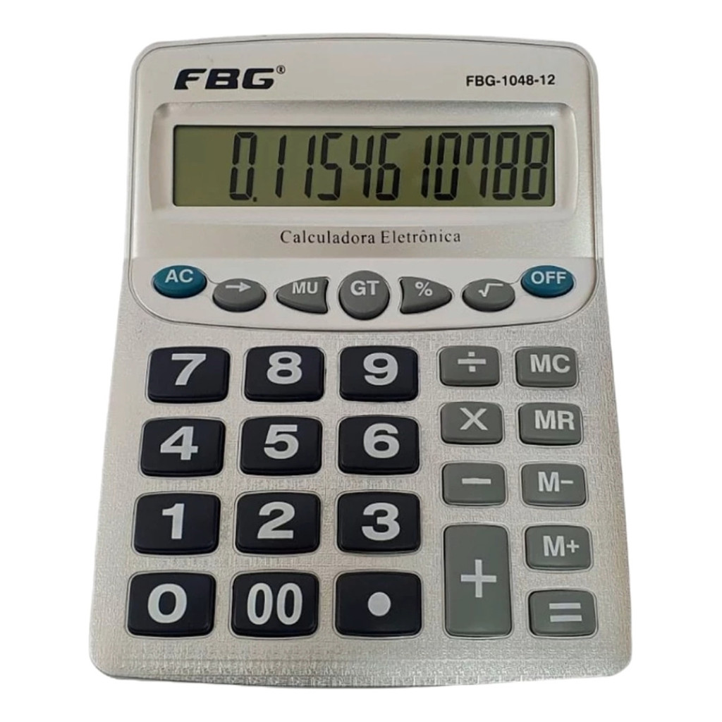Calculadora Eletrônica De Mesa Com 12 Dígitos Profissional