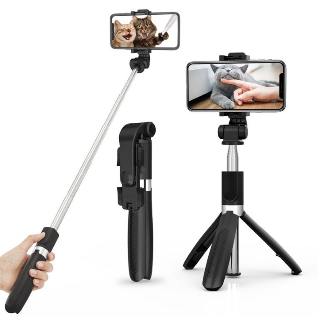 Pau De Selfie Bluetooth Tripé Estabilizador Controle Bastão