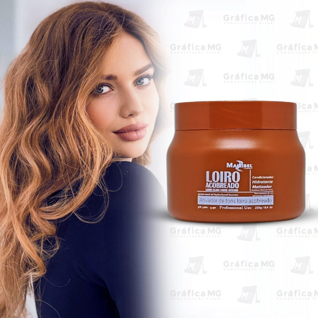 Máscara Matizadora Loiro Claro Acobreado Mairibel 250g - Tonalizante Loiro Cobre