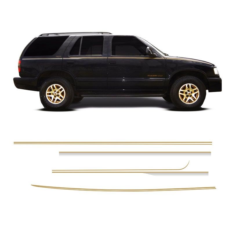 Faixa Lateral Decorativa Blazer Executive 1999 2000 Dourada em Oferta na Shopee