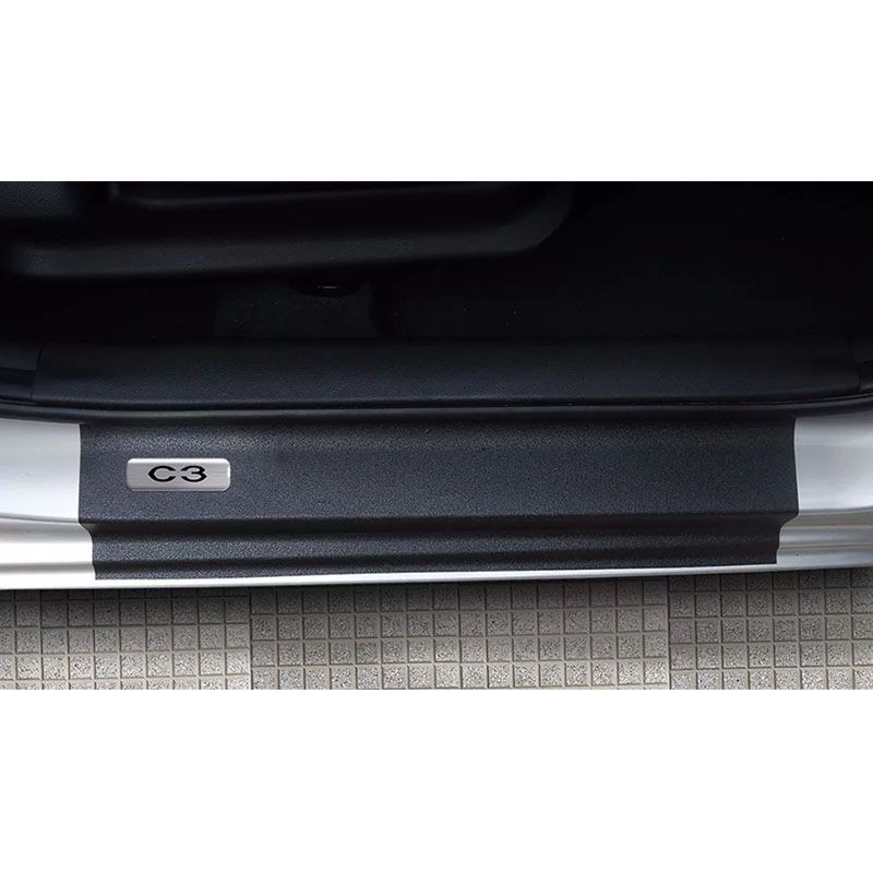 Kit Soleira da Porta Citroen C3 Resinado Com Black Over em Oferta na Shopee