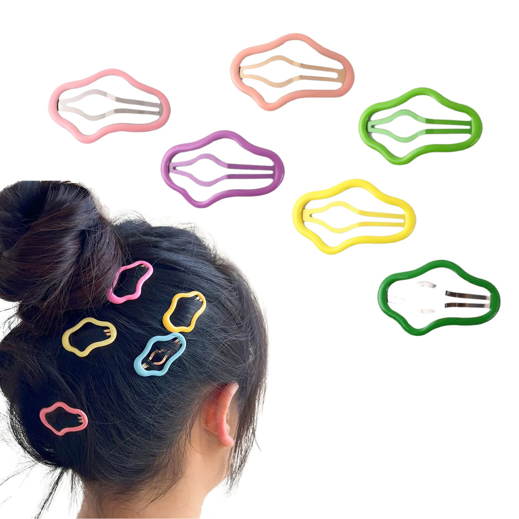 Kit 6 Presilhas Tic Tac Clipes De Cabelo Coloridos Modelo Mini Infantil Penteado