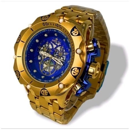 Relógio Invicta Hybrid Masculino Dourado – Estilo Imponente, Catraca Giratória e Máxima Precisão