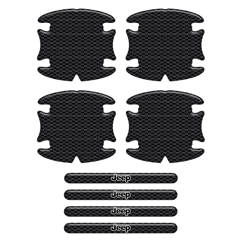 Adesivos Protetor Maçaneta Jeep Renegade Carbono Resinado